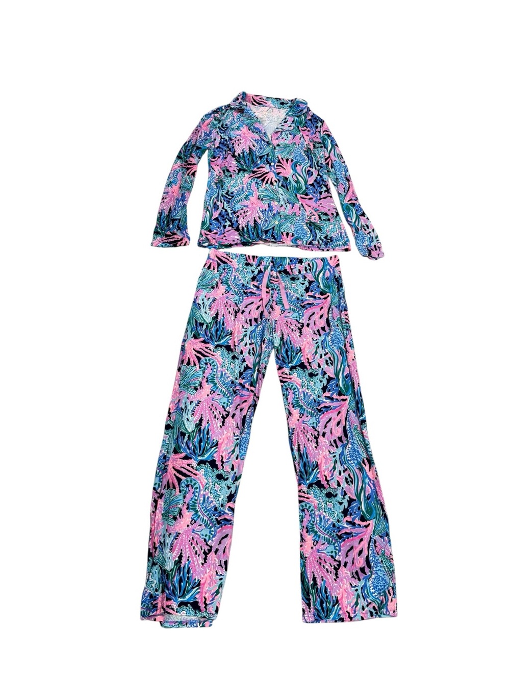 Lilly Pulitzer Women’s Pajama Set in Bringing Mermaid Back Print